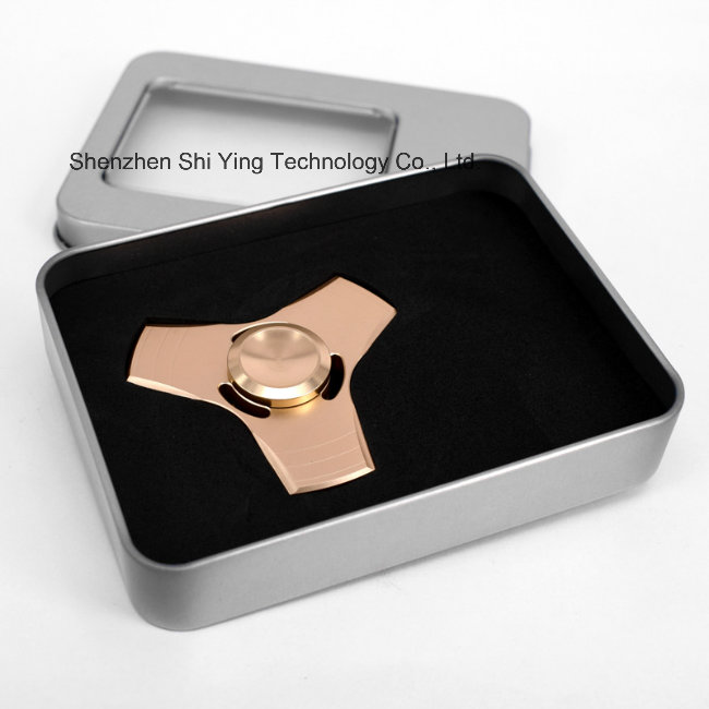 Tri Hand Spinner Toy Copper Fidget with Ceramic Ball Bearing