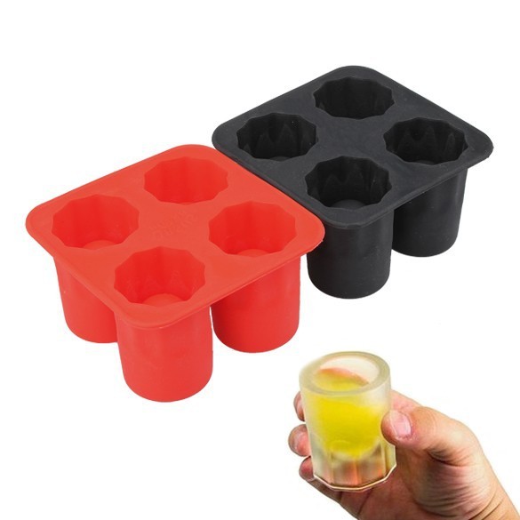 4-Cup Food Grade Silicone Ice Cube Tray