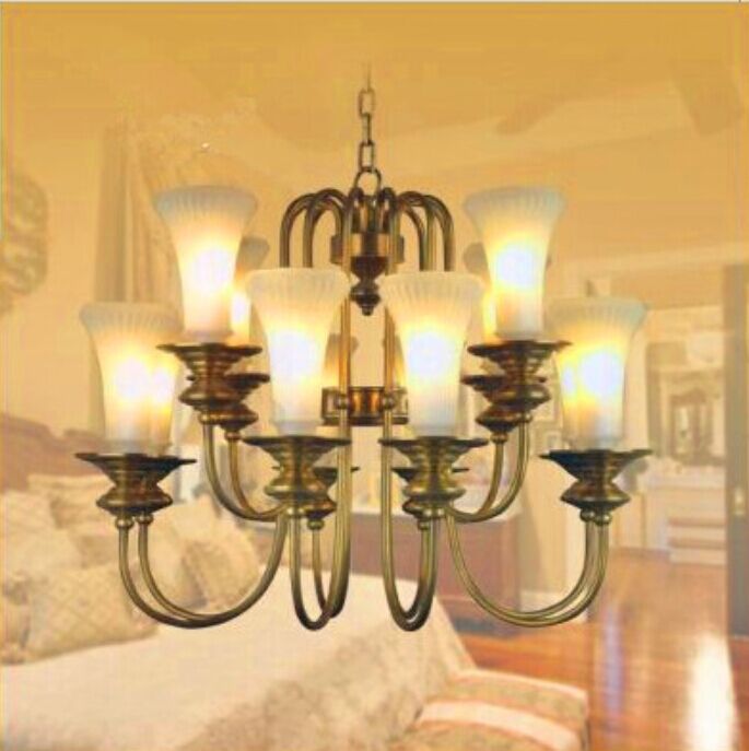 Traditional Elegant Design Glass Candles Pendant Lighting