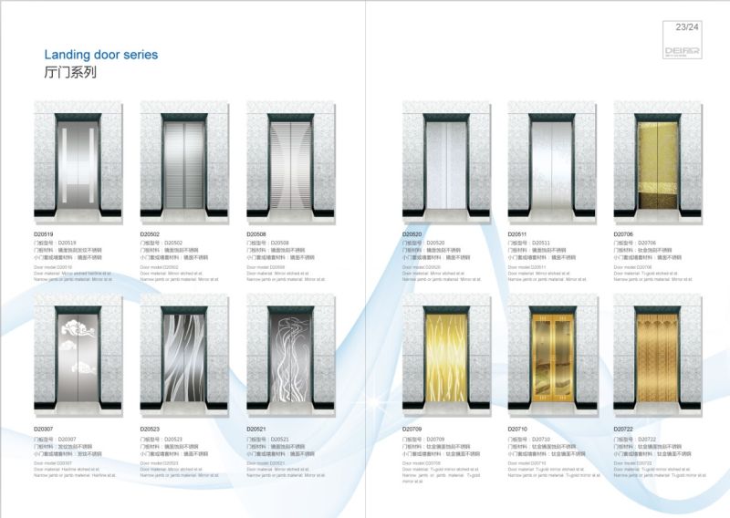 Rear Wall Sightseeing Elevator with Upper/Lower Shades