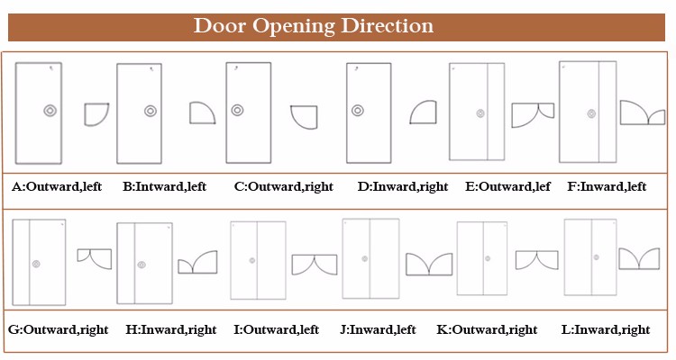 Double Steel Wooden Door for Office Room, Meeting Room