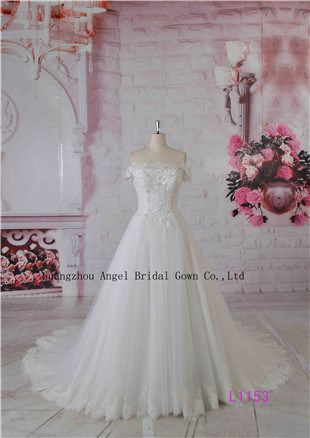 Fairy Drop Waist Line Ball Gown Bridal Wedding Dresses