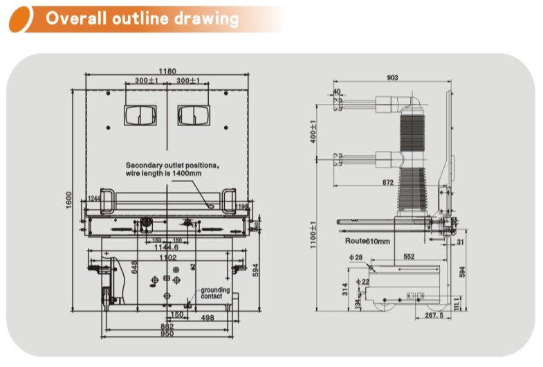 Vib-40.5/T Indoor Hv Vcb with Embedded Poles