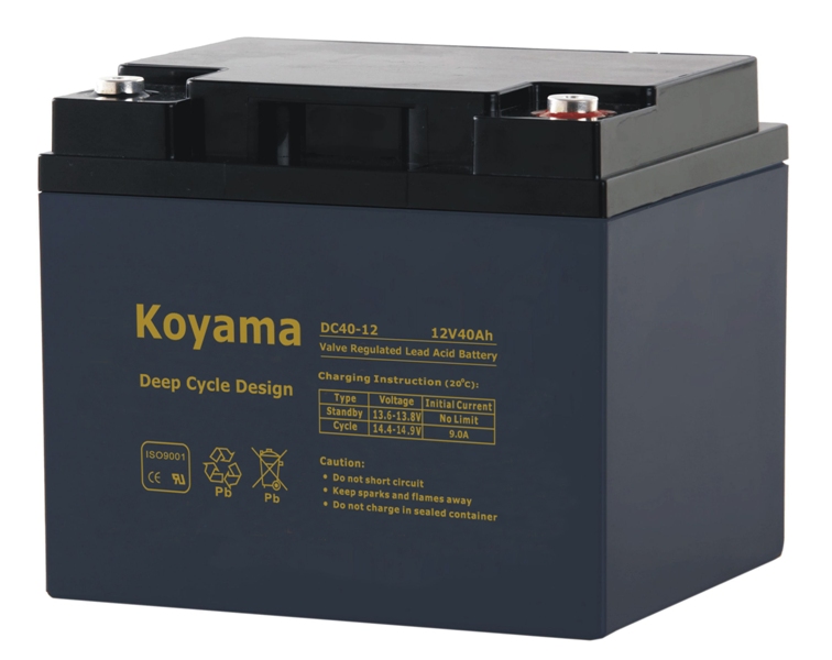 12V 40ah Deep Cycle AGM Battery for Emergency Lighting