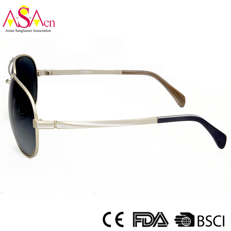 High Quality Fashion Men Polarized Metal Sunglasses with UV400 (16003)