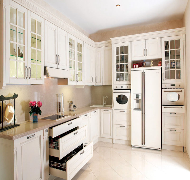 French Style PVC White Custom Kitchen Cabinetry