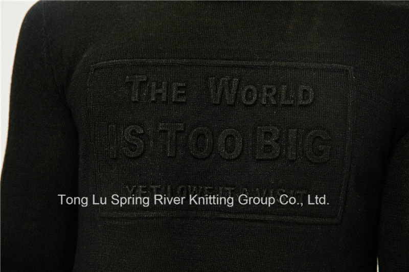Acrylic Wool Fit Embossing Knit Men Sweater