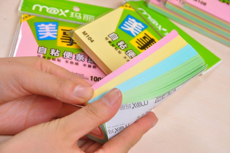 Size 76*102mm - 4 Colors Mixed Sticky Notes