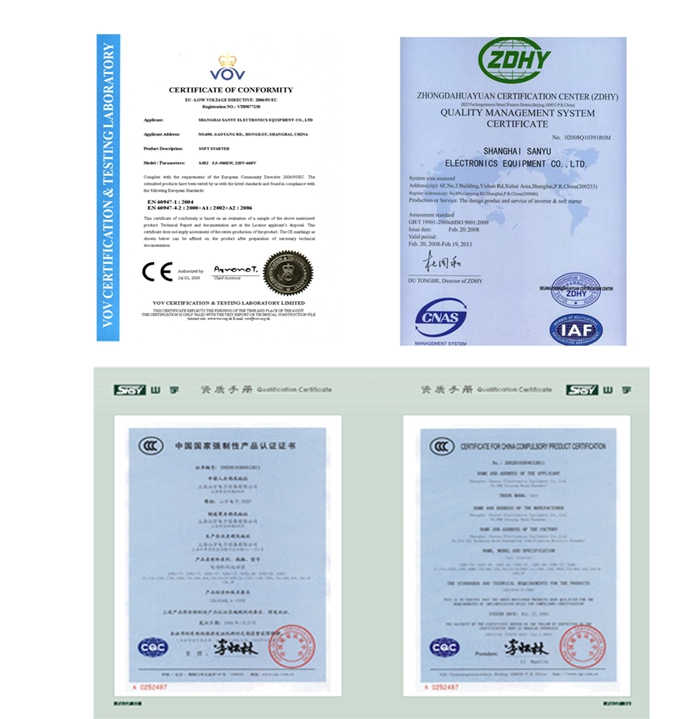 Sanyu Economic Without by-Pass Connector Soft Motor Starter