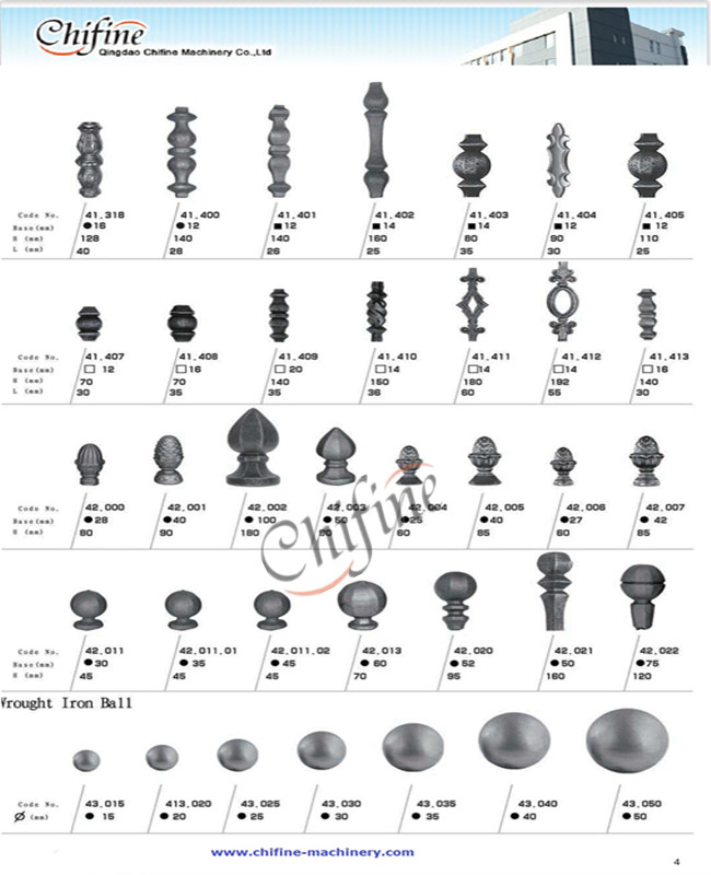 Ornamental Parts Wrought Iron Spear Head