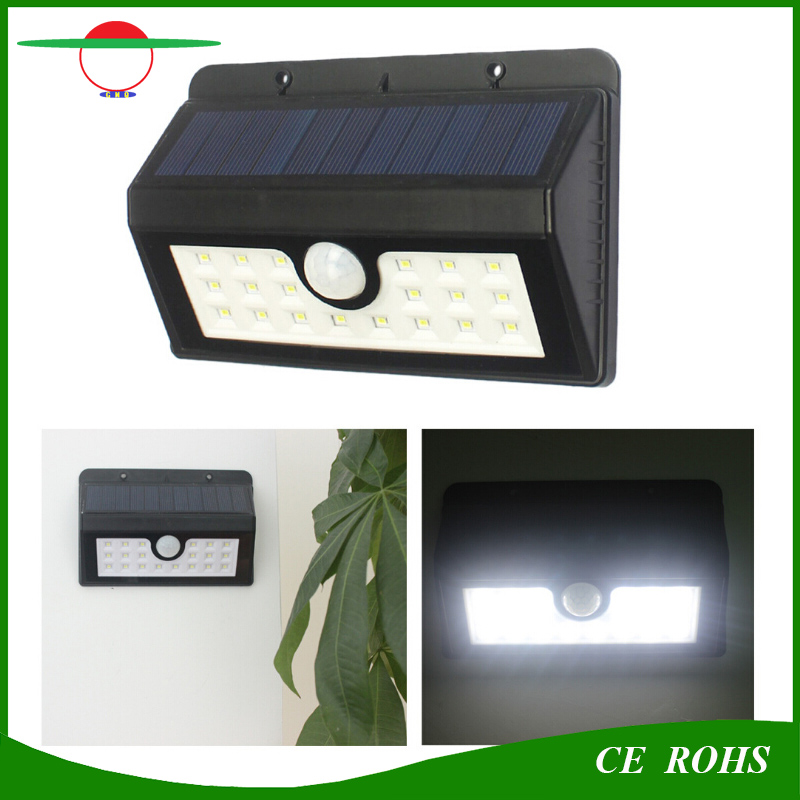 Outdoor Lighting Solar Power 20LED Security Wall Light Wireless Waterproof Motion Sensor Garden Lamp with Replaceable Battery