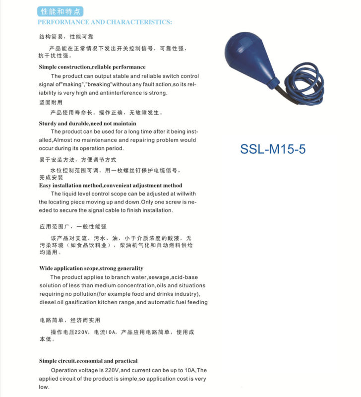 Water Level Float Switch M15-4