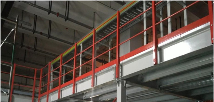 Two Floors Racking with Mezzanine Platform