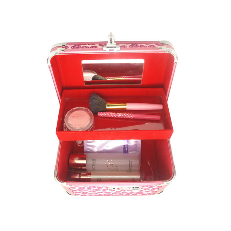 Small Aluminum Makeup Box with Combination Lock