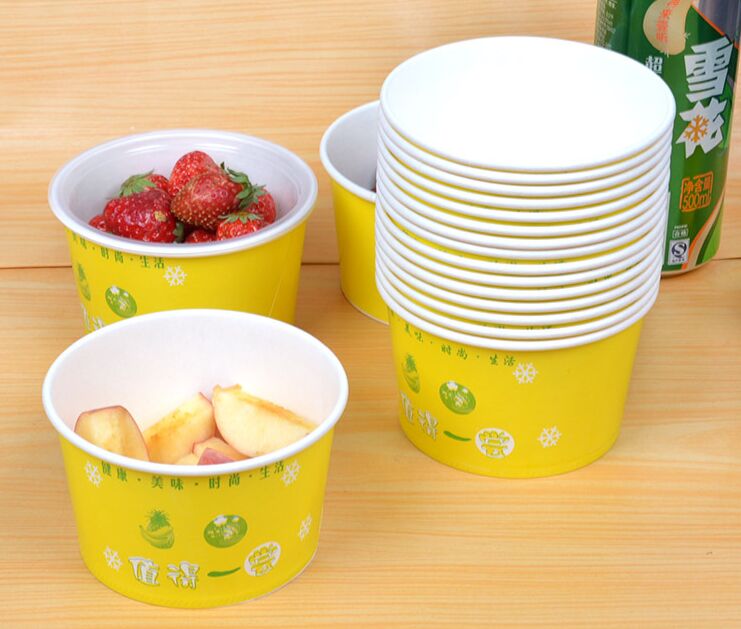 Customized Cheap Disposable Paper Soup/Dumpling Bowl with Lid