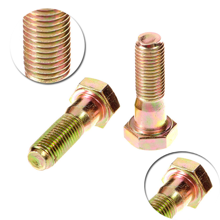 Yellow Zinc Plated Hex Flange Bolt