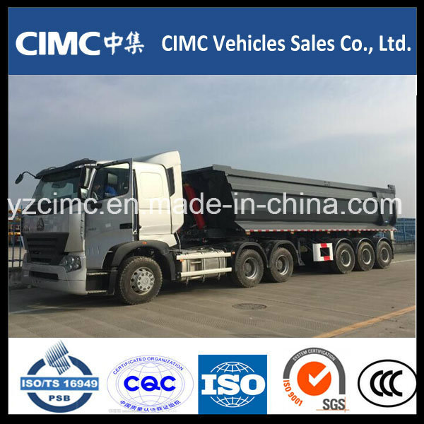 Cimc 3-Axle 30~35m3 Tipping Tipper Dump Semi Trailer with Lowest Price