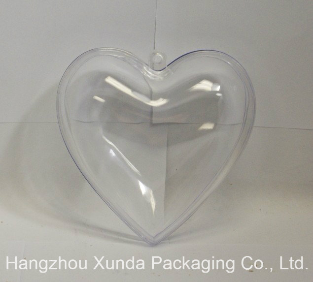 Heart Shaped Clear Small Plastic Box