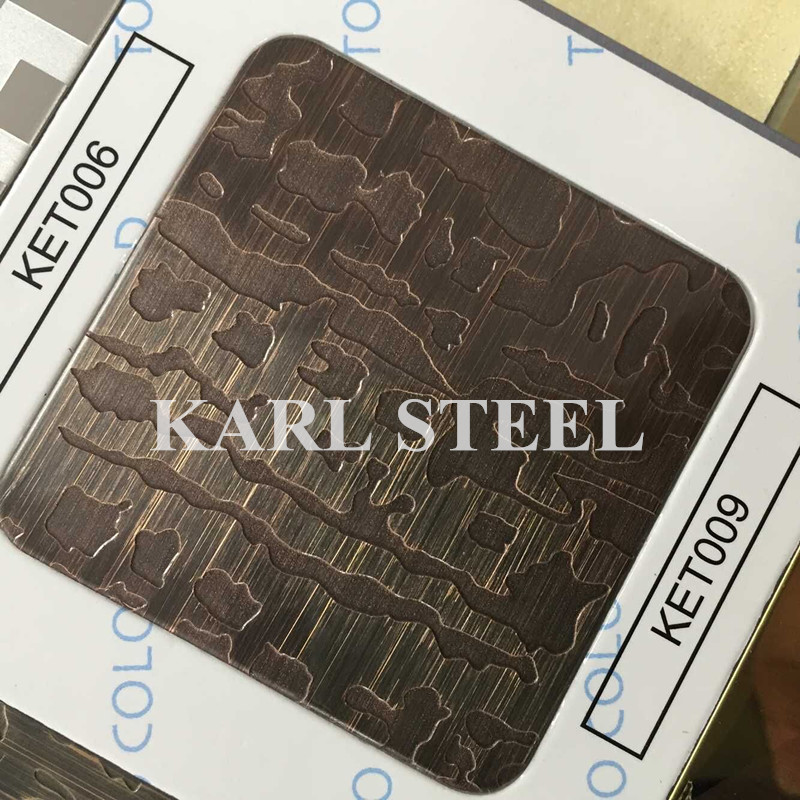 201 Stainless Steel Etched Sheet for Decoration Materials