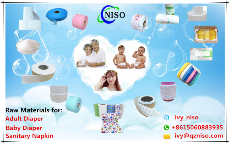 Hot Sale Raw Materials Wihte PE Film for Diaper Making with SGS (LS-F56)