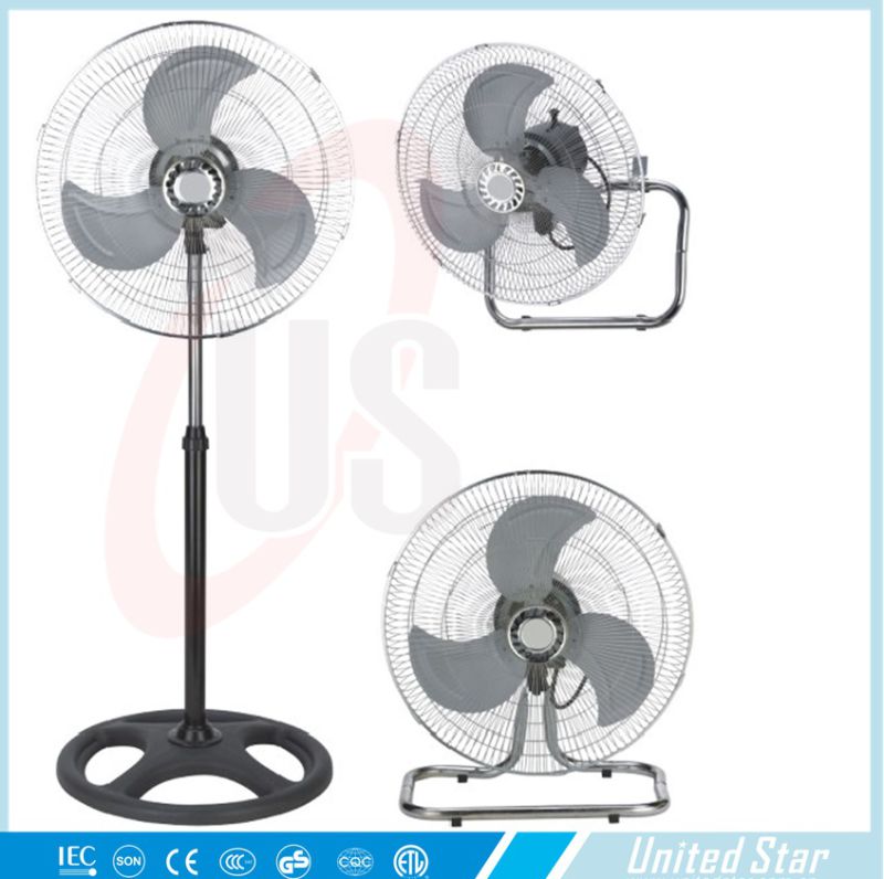 18inch 3 in 1 Electric Stand Industrial Fan Table Fan Wall Fan Ussf-724