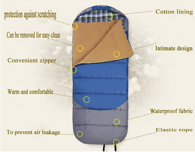 Waterproof Nylon Duck Down Camp Sleeping Bag