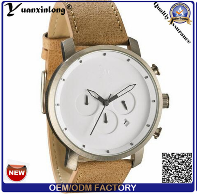 Yxl-380 Business Quartz Watch Mvmt Casual Leather Stainless Steel Backcase Mens Women Watch