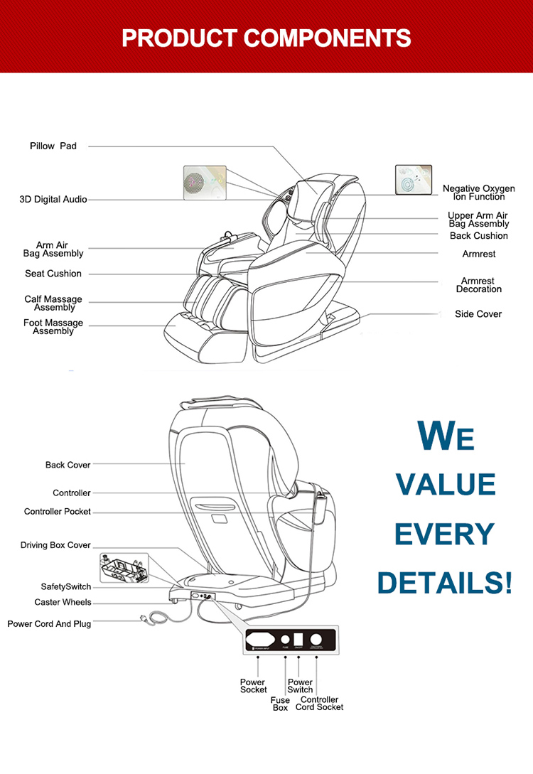 Living Room Air Pump Massage Chair Control Parts (RT-A82)