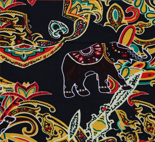 Hot Sale Elephant Printed Rayon Fabric From Textile Factory