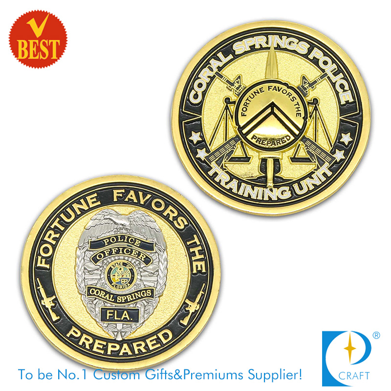 Top Quality Customized 3D Both Side Police Commemorative or Souvenir Coin in Metal