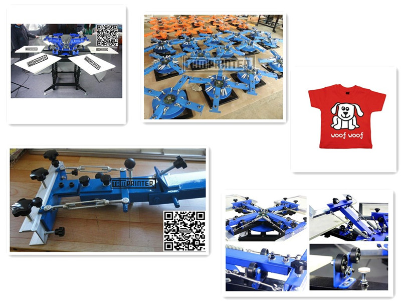 TM-R6 Manual Rotary 6-Color T-Shirt Screen Printing Machine