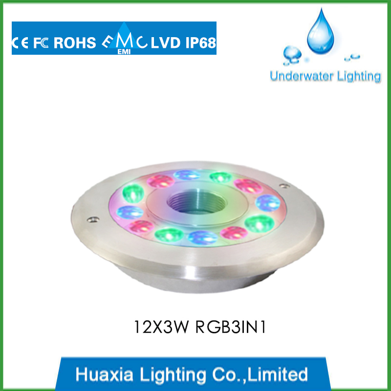 IP68 36W 316stainless Steel RGB LED Underwater Fountain Pool Light