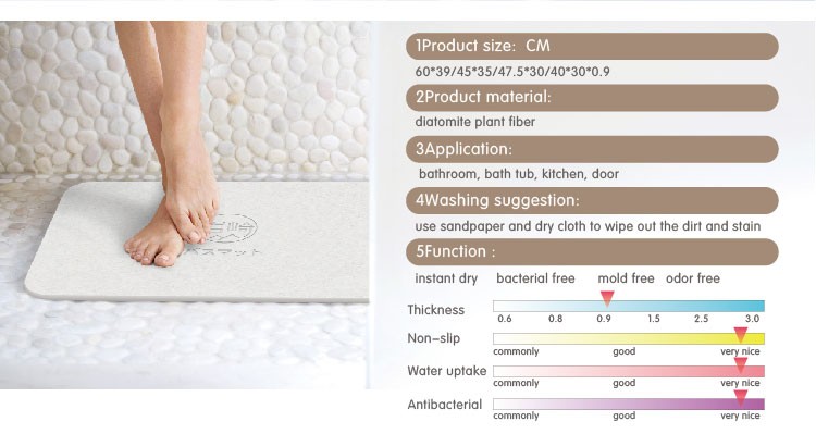 Diatomite Bath Mat Health