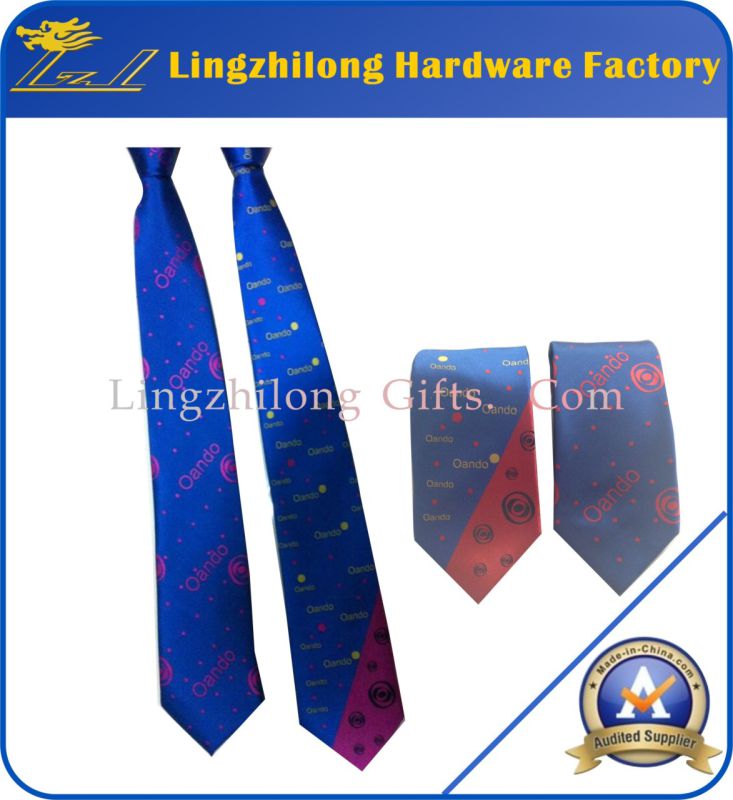 Custom Printing Logo Silk Tie