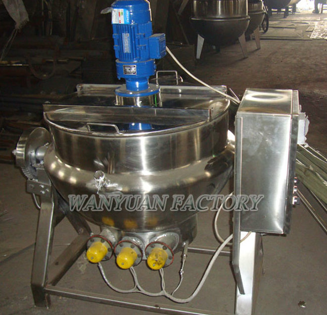 Electric Heating Vertical Jacketed Kettle with Agitator for Jam