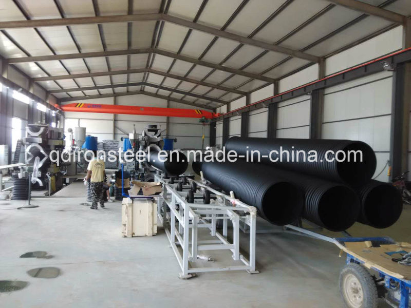 Steel Belt Reinforced HDPE spiral Bellows Pipe