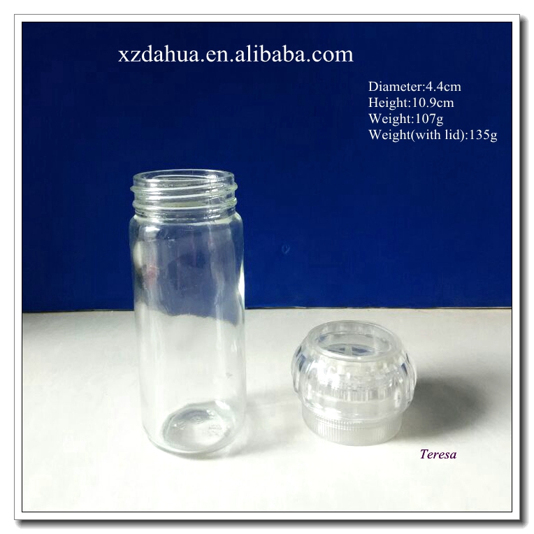 Glass Spice Jars with Grinder Lid
