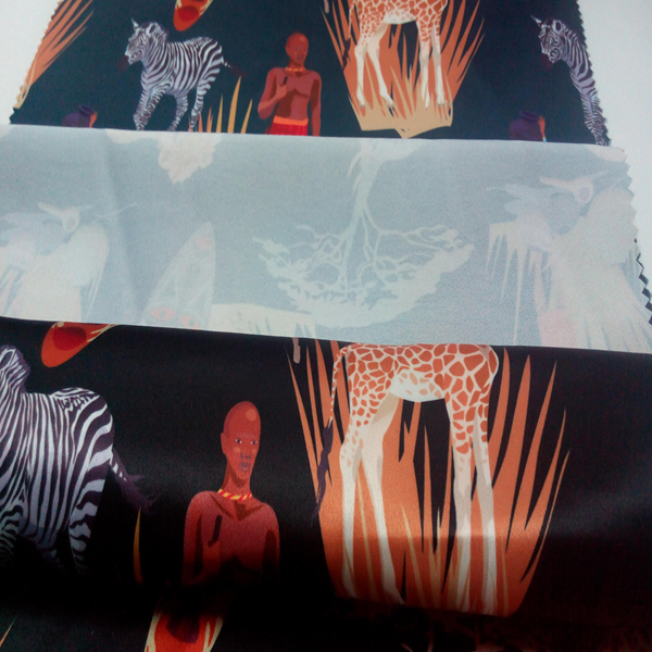 New Design Printed Satin Garment and Home Textile Fabric