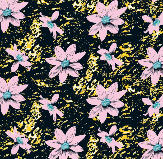 Woven Polyester Elegant Flower Printed Garment Fabric