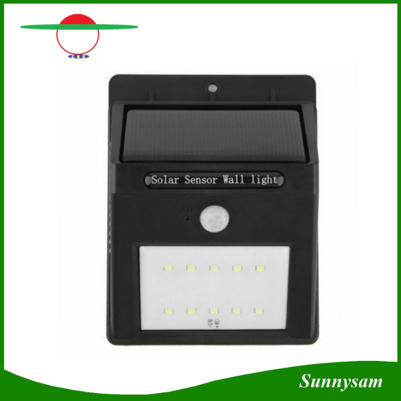 10 LED Wireless Outdoor Wall Mounted Solar Light with Motion Sensor Light