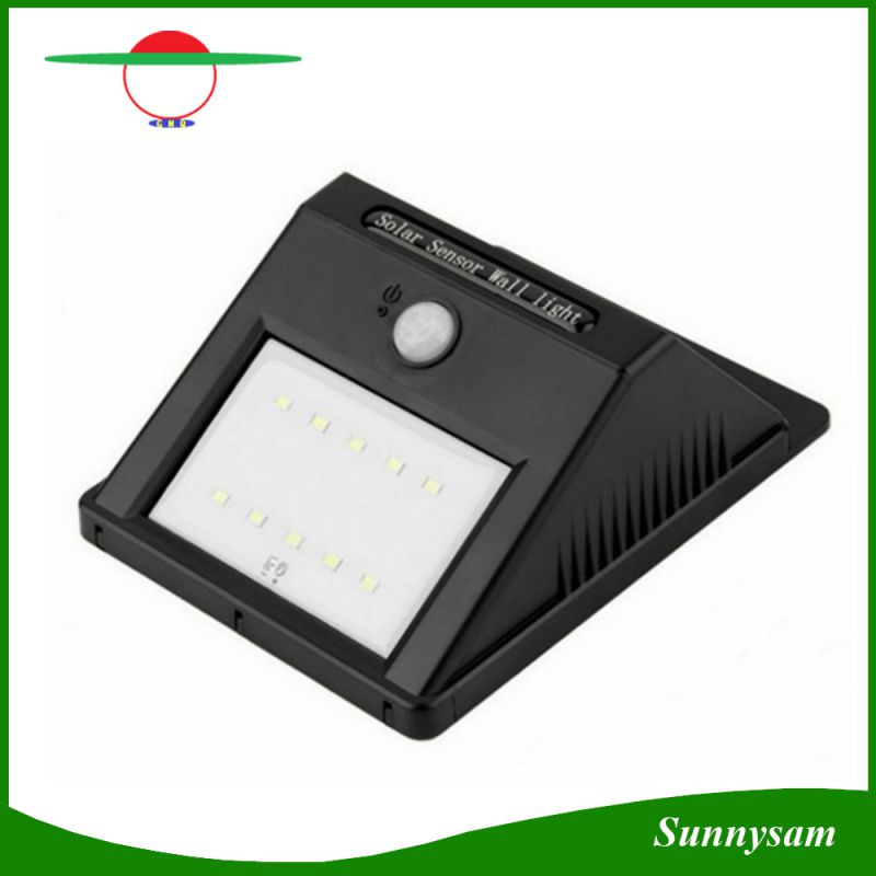 10 LED Wireless Outdoor Wall Mounted Solar Light with Motion Sensor Light