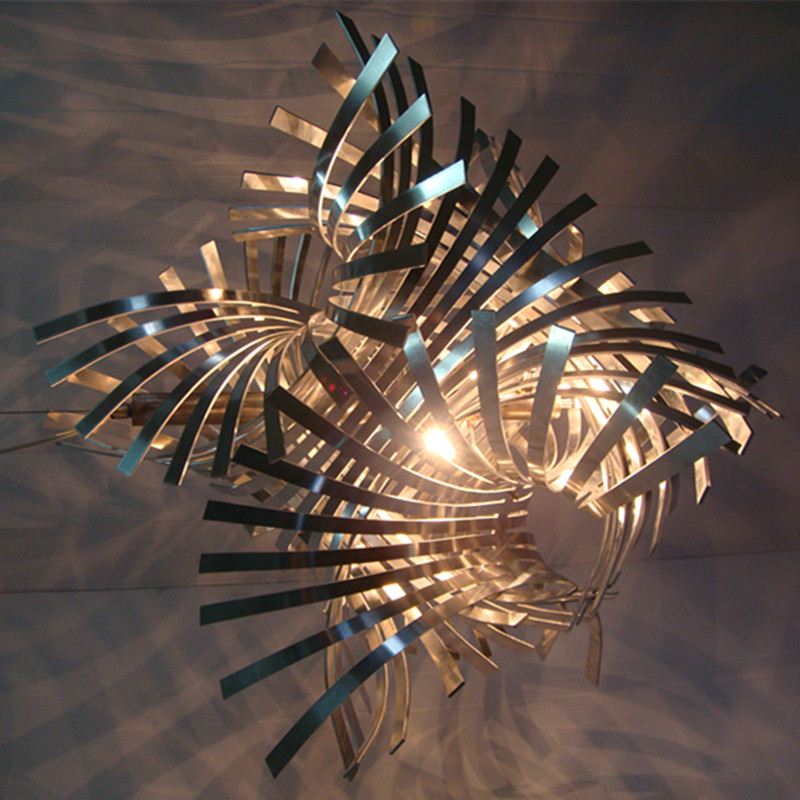 Unique Design Twisted Art Iron Cutting Pendant Lamp