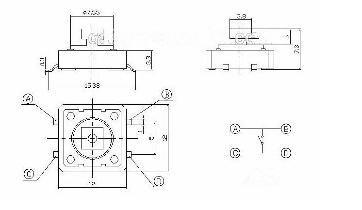 Fbsw9638 Tactile SMD Switch Safe Switch High Quality Switch (FBELE)