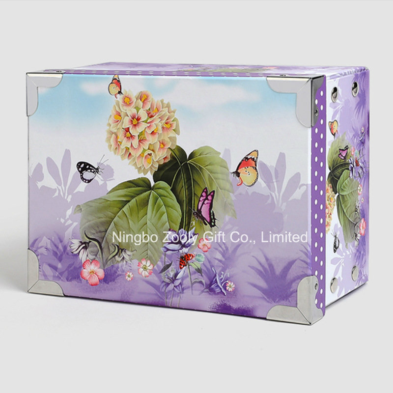 Quality Printing Paper Folding Multipurpose Storage Gift Box with Snap Button