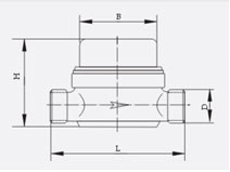 Single Jet Mini Body Water Meter