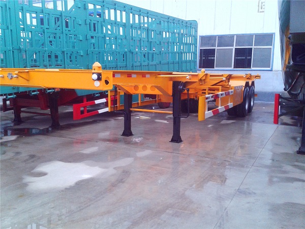 3 Axles Skeleton 40FT Flatbed Container Semi Trailer