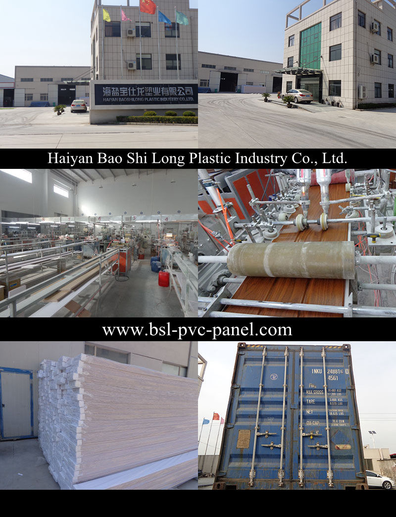 30cm 9mm Laminated PVC Wall Panel Hotselling Groove PVC Ceiling