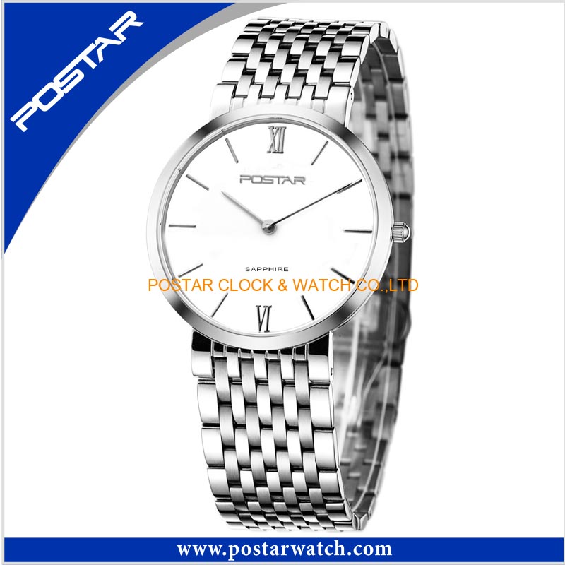 Luxury All Stainless Steel Simple Ultrathin Watch Business Watch