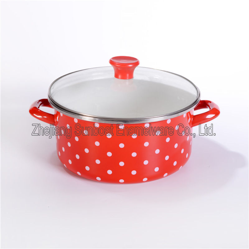 Sunboat Casserole with Enamel Cover Enamel Cookware