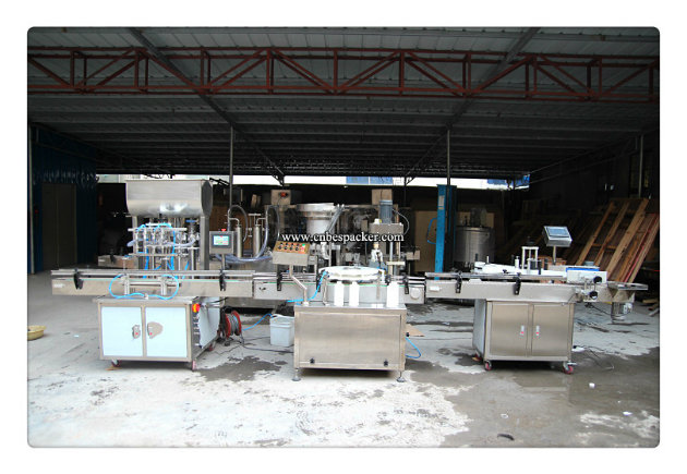 Automatic Filling Labeling and Tin Can Capping Machine